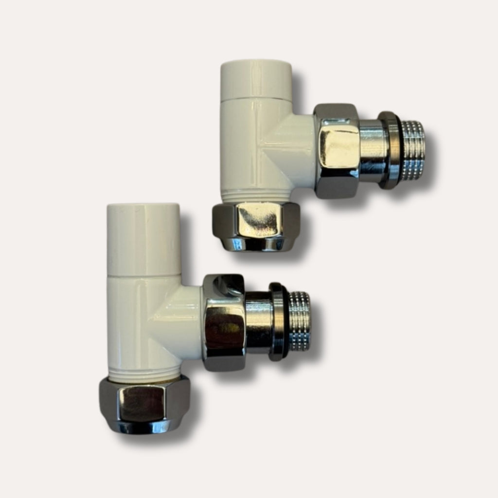Compact hot water radiator valve