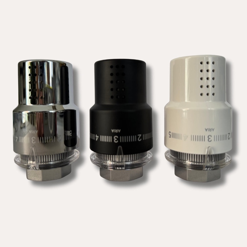 Thermostatic hot water radiator valve with numbered dial